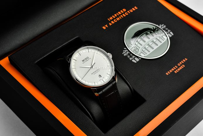 MIDO Baroncelli M037.407.16.261.00 20th Anniversary Ivory Dial Black Leather Strap LIMITED EDITION