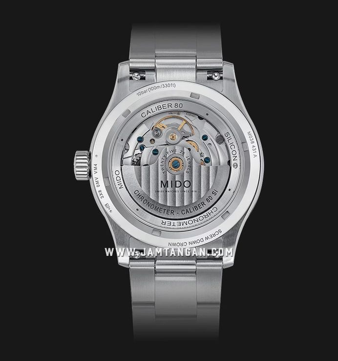 MIDO Multifort M M038.431.11.097.00 Automatic Chronometer Green Dial Stainless Steel Strap