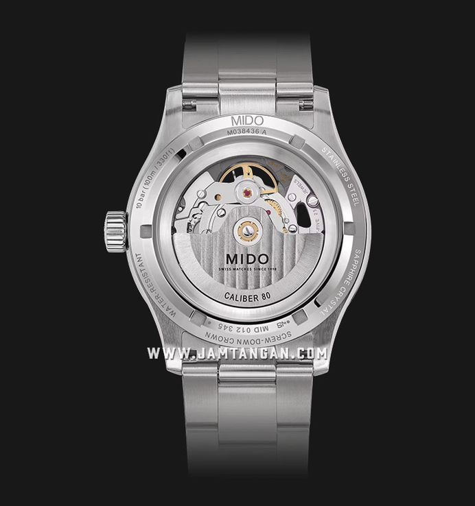 MIDO Multifort M038.436.11.061.00 Automatic Skeleton Vertigo Anthracite Dial Stainless Steel Strap