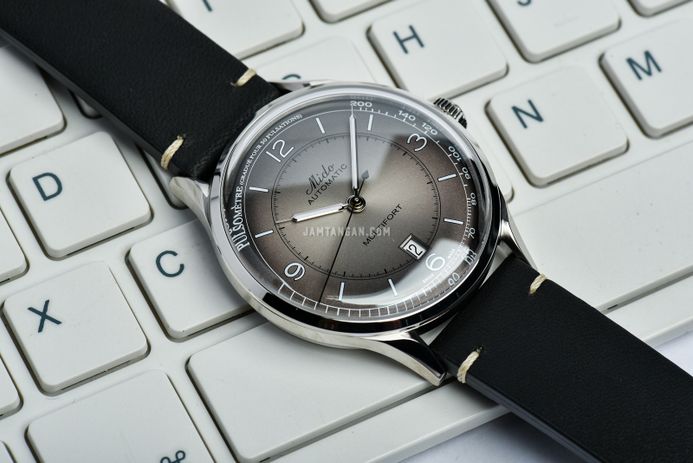 MIDO Multifort M040.407.16.060.00 Patrimony Automatic Anthracite Dial Black Leather Strap