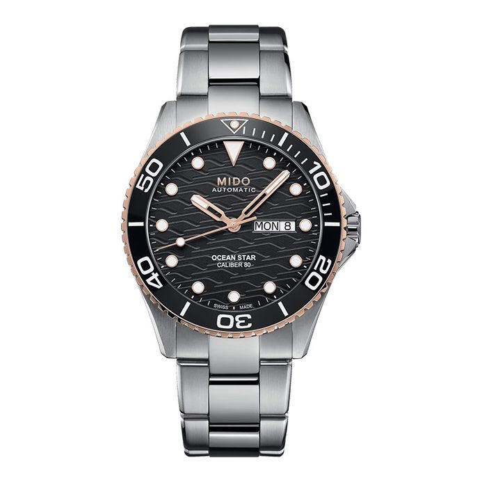 MIDO Ocean Star Men 200C Black Dial Stainless Steel Strap