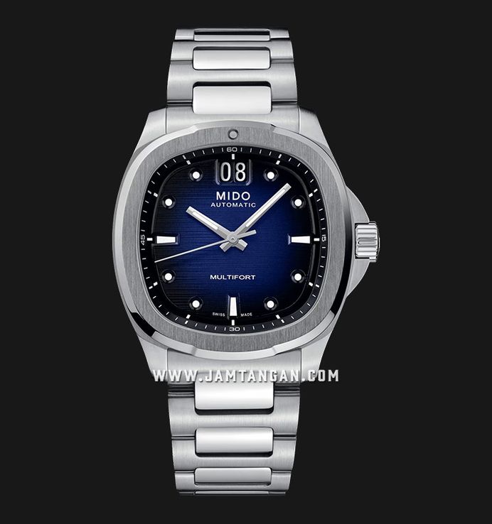 MIDO Multifort TV Big Date M049.526.11.041.00 Blue Dial Stainless Steel Strap