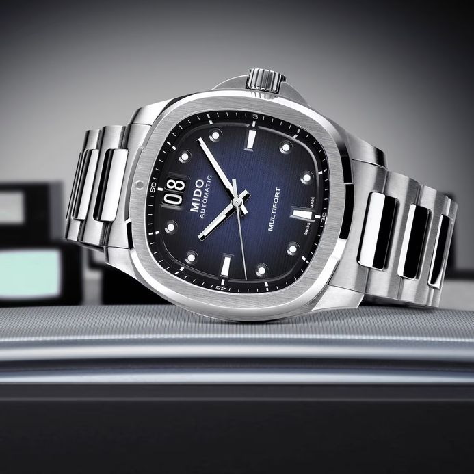 MIDO Multifort TV Big Date M049.526.11.041.00 Blue Dial Stainless Steel Strap