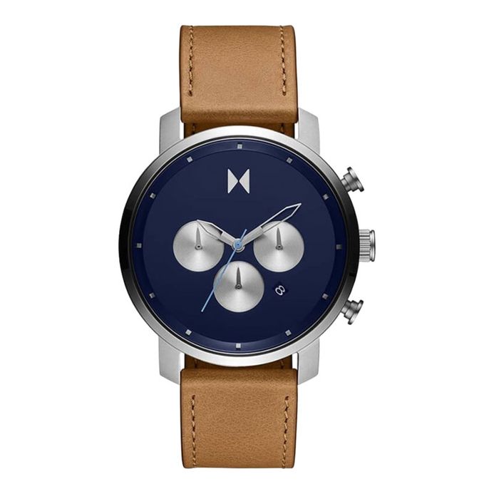 MVMT Chrono 28000288-D Men Manta Blue Dial Leather Strap
