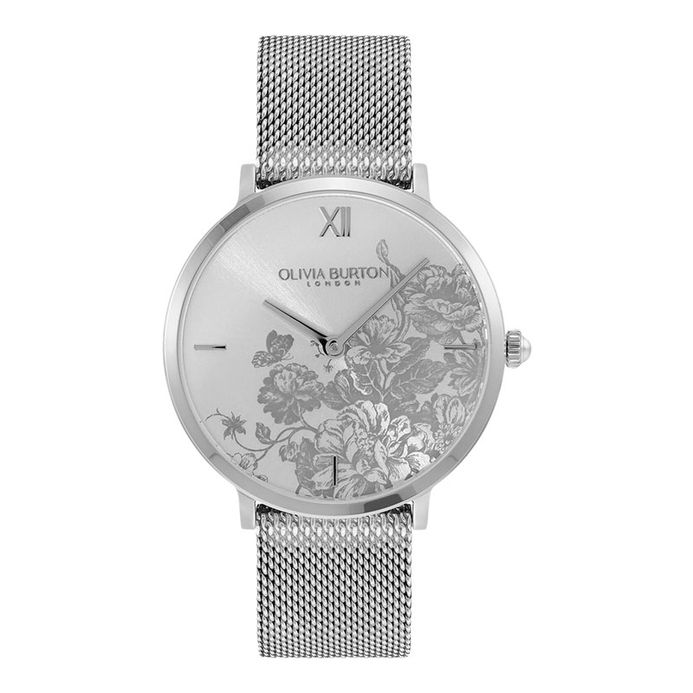 Olivia Burton Signature 24000115 Floral Blooms Ultra Slim Silver