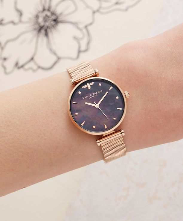 Olivia burton queen bee mother of pearl outlet