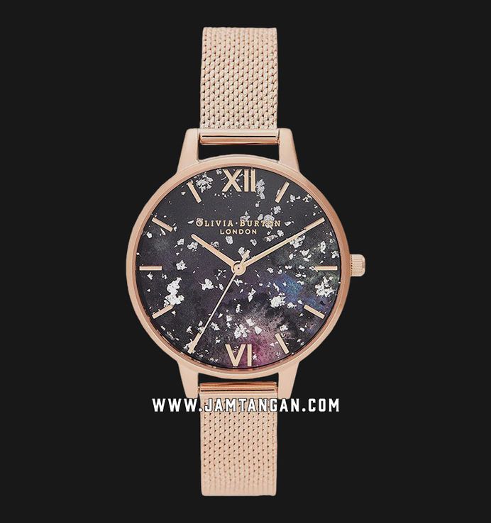 Celestial demi dial watch with boucle mesh sale