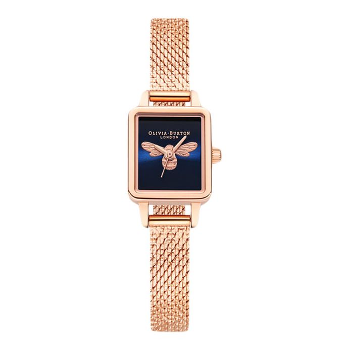 Olivia Burton Lucky Bee OB16MC63 Midnight Blue Dial Rose Gold
