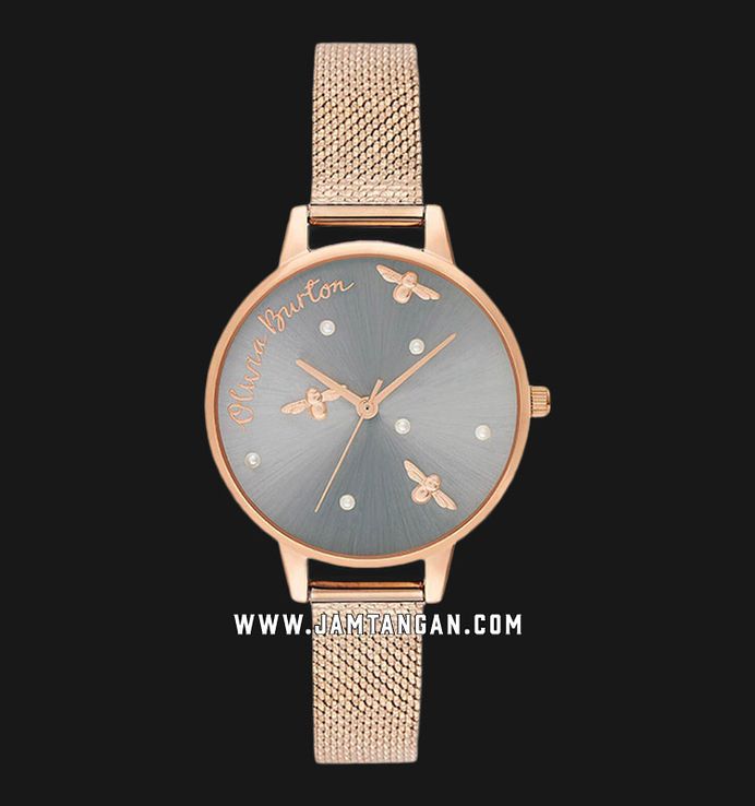 Olivia burton queen bee rose gold online