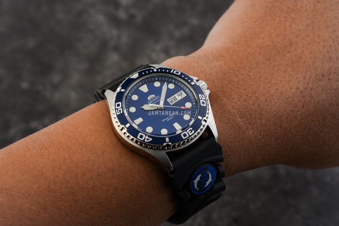 Orient Ray II FAA02008D Automatic Men Blue Dial Black Rubber Strap