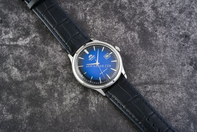 Orient Bambino V4 FAC08004D Classic Mechanical Blue Dial Black Leather Strap