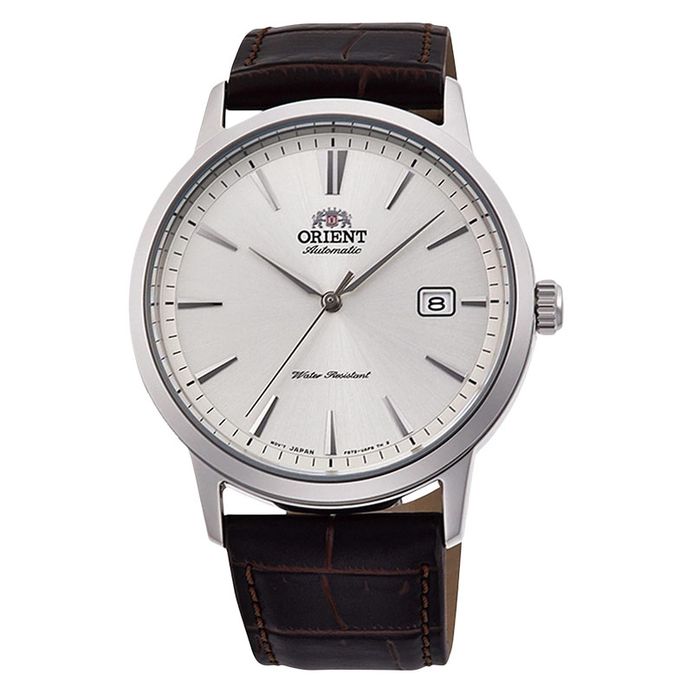 Orient Symphony III RA-AC0F07S Men Silver Dial Brown Leather Strap