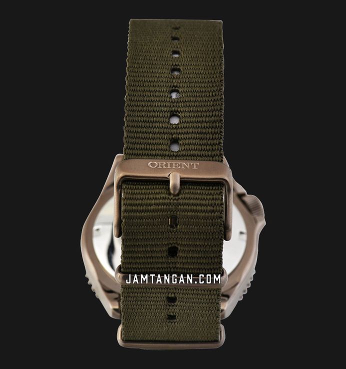 Orient Sports RA-AC0K04E Automatic Green Dial Green Army Nylon Strap