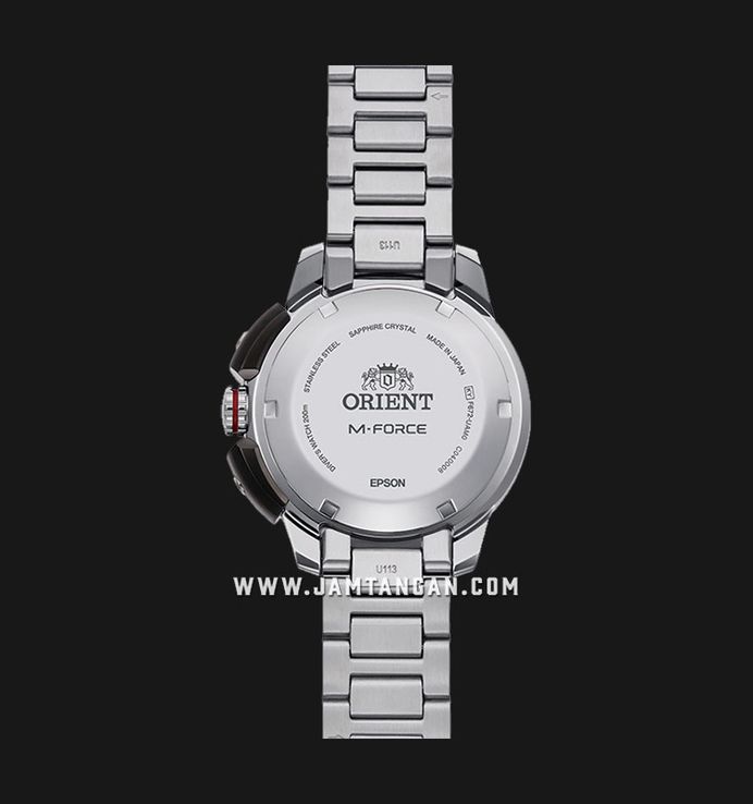Orient M-Force RA-AC0L02R Automatic Men Red Dial Stainless Steel Strap
