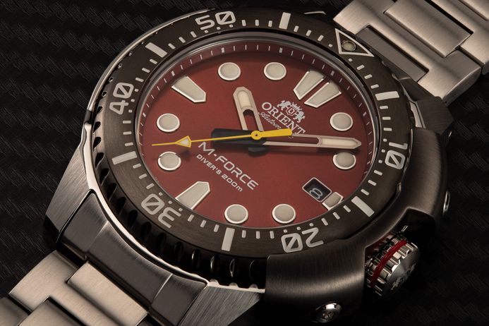 Orient M-Force RA-AC0L02R Automatic Men Red Dial Stainless Steel Strap