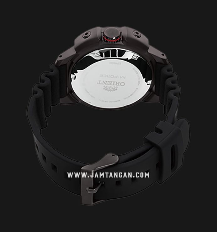 Orient M-Force RA-AC0L03B Automatic Men Black Dial Black Rubber Strap