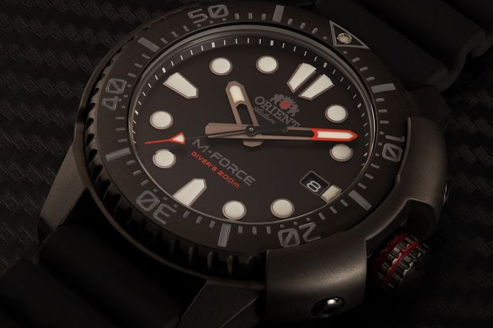 Orient M-Force RA-AC0L03B Automatic Men Black Dial Black Rubber Strap