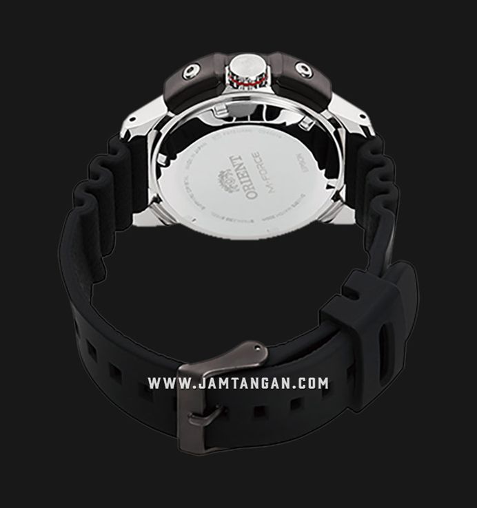 Orient M-Force RA-AC0L04L Automatic Men Dual Tone Dial Black Silicone Strap