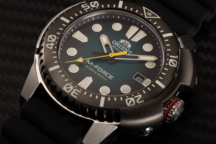 Orient M-Force RA-AC0L04L Automatic Men Dual Tone Dial Black Silicone Strap