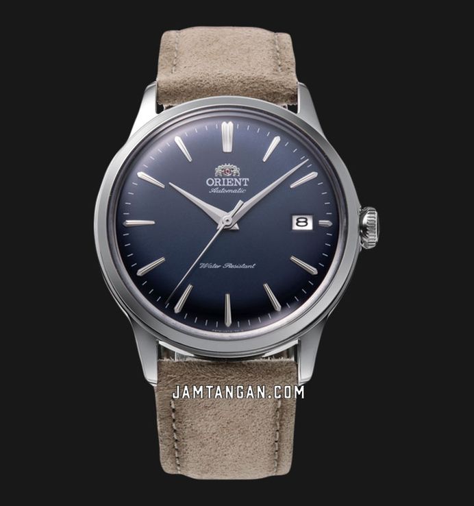 Orient Classic RA-AC0M12L Bambino 38 Automatic Navy Blue Dial Nubuck Leather Strap (JDM)