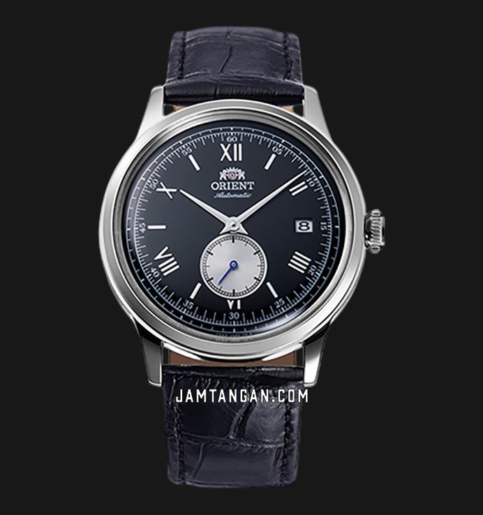 Orient Classic RA-AP0101B Bambino 38 Small Seconds Automatic Black Dial Black Leather Strap