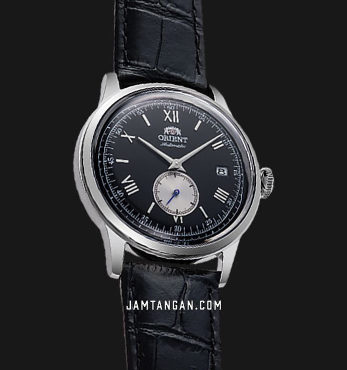 Orient Classic RA-AP0101B Bambino 38 Small Seconds Automatic Black Dial Black Leather Strap