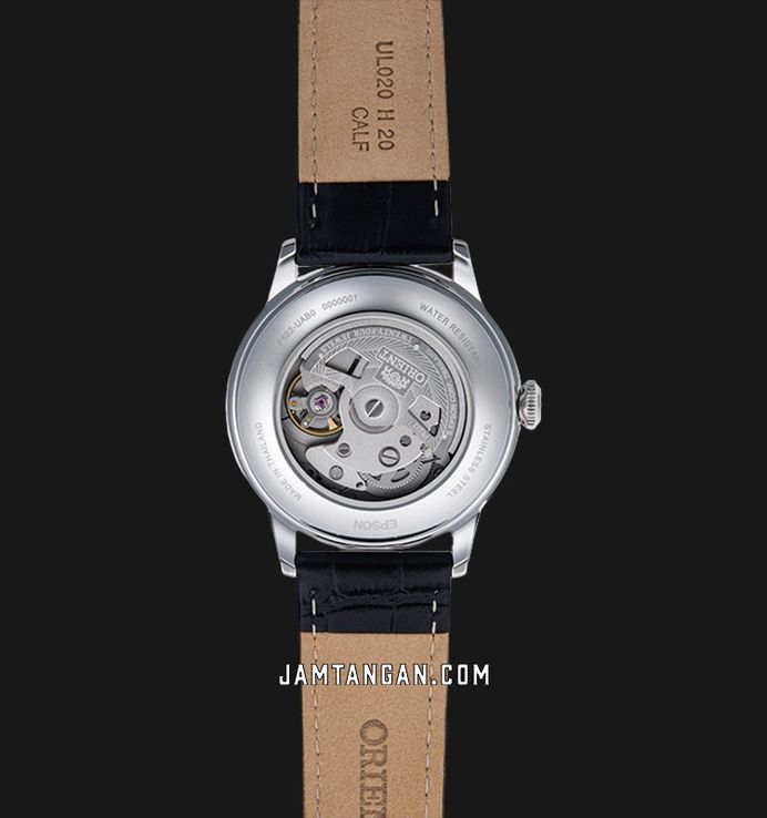 Orient Classic RA-AP0101B Bambino 38 Small Seconds Automatic Black Dial Black Leather Strap
