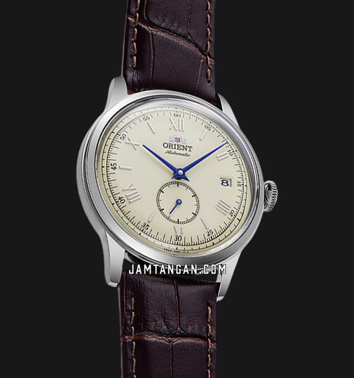 Orient Classic RA-AP0105Y Bambino 38 Small Seconds Automatic Ivory Dial Brown Leather Strap