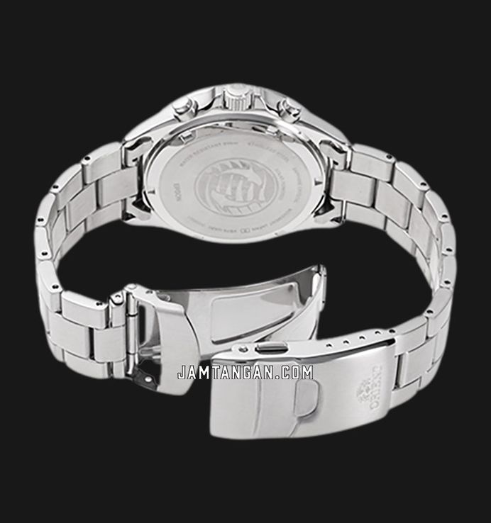 Orient Sports RA-TX0201L Mako Solar Pepsi Diver Chronograph Navy Blue Dial Metal Strap