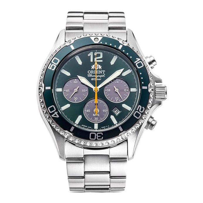 Orient Mako RN-TX0204E Mako Men Solar Chronograph Dual Tone Dial