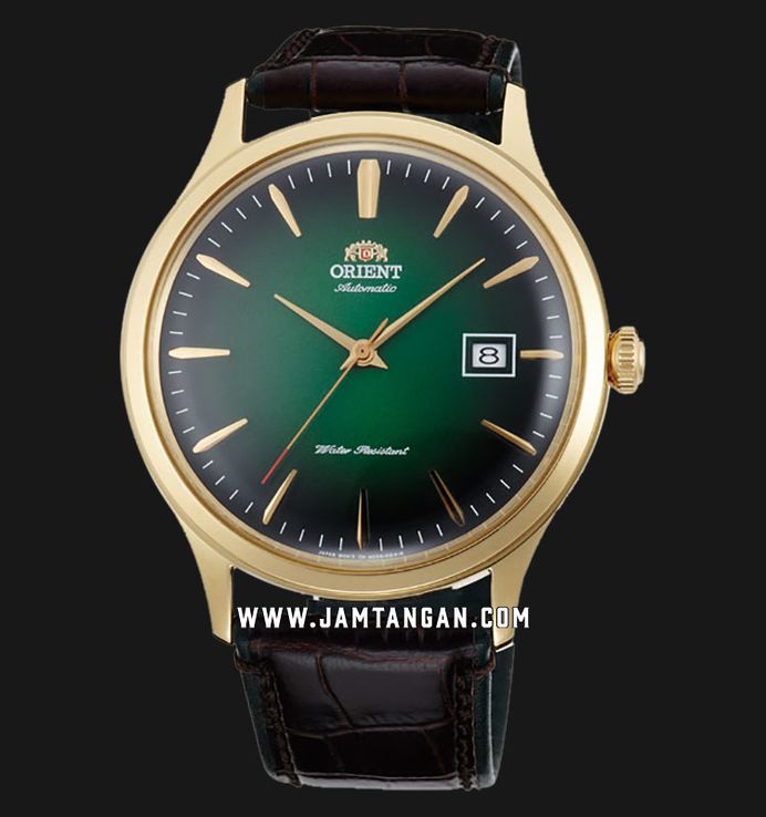 Orient Bambino V4 TAC08002F Classic Mechanical Green Dial Brown Leather Strap