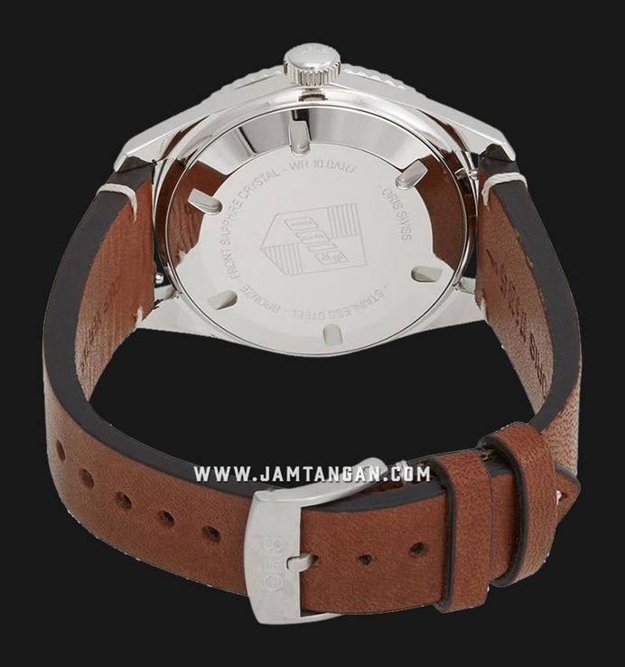 Oris Divers 01-733-7707-4355-07-5-20-45 Sixty-Five Blue Dial Brown Leather Strap