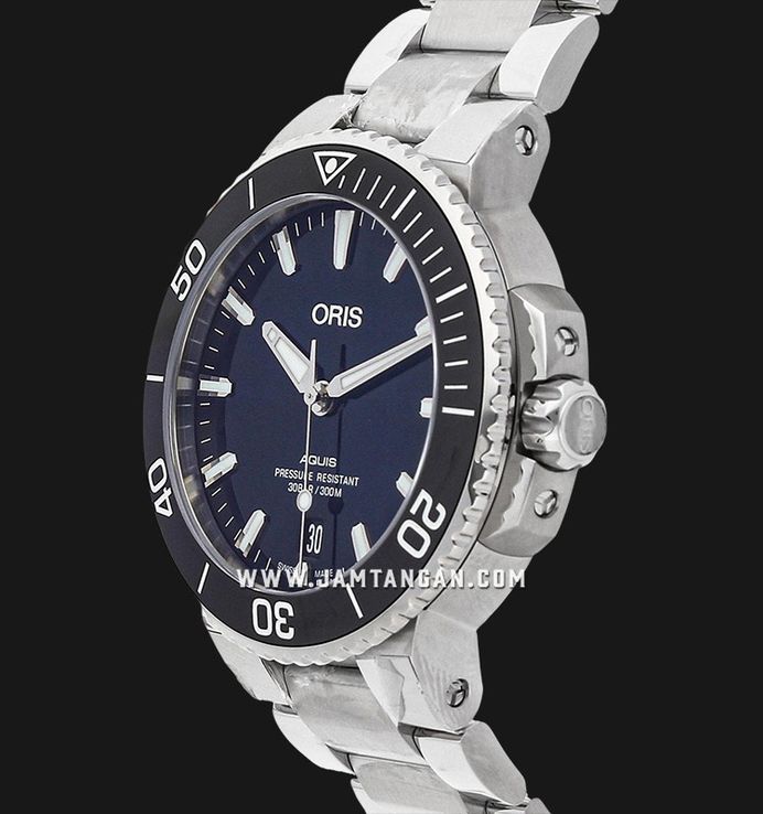 Oris Aquis 01-733-7732-4135-07-8-21-05PEB Blue Dial Stainless Steel Strap