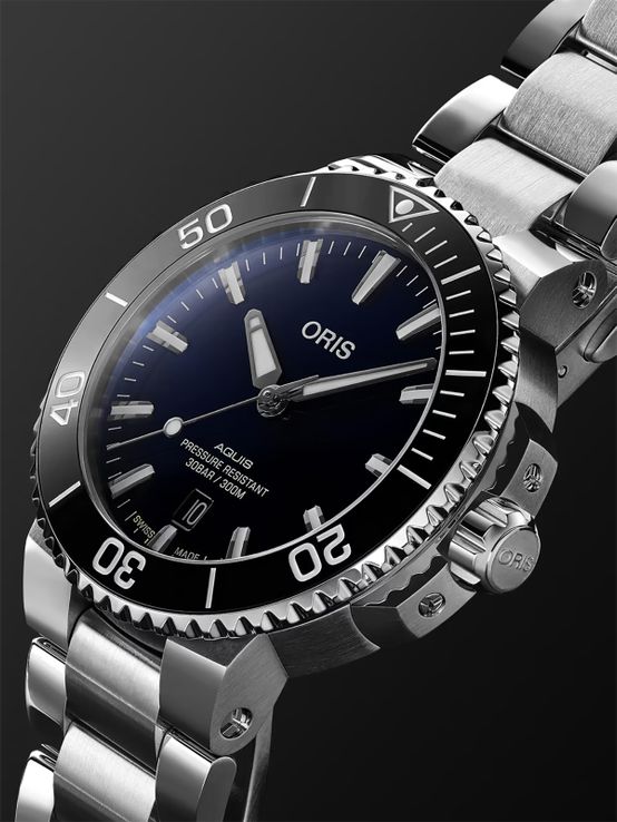 Oris Aquis 01-733-7732-4135-07-8-21-05PEB Blue Dial Stainless Steel Strap