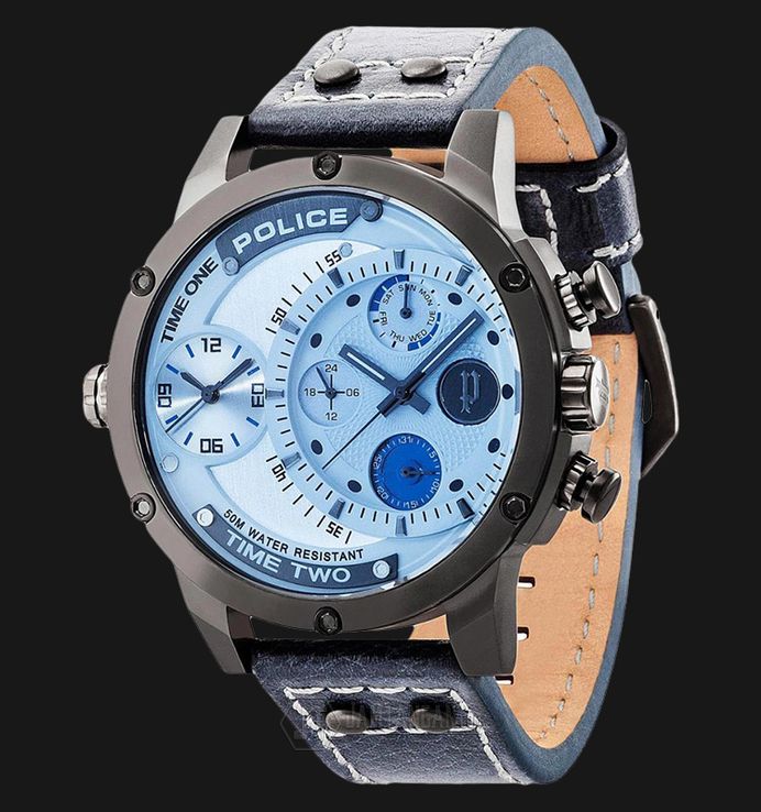 Police adder watch blue best sale