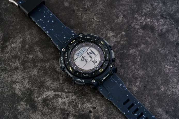 Casio PRO TREK PRG340SC-2 Orologio Uomo Solare - Altimetro, Barometro, Bussola, Termometro - Cinturino In Resina Bio-Based