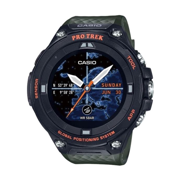 Casio Pro Trek Smart WSD-F20A-GN Green Resin Strap Smart Access
