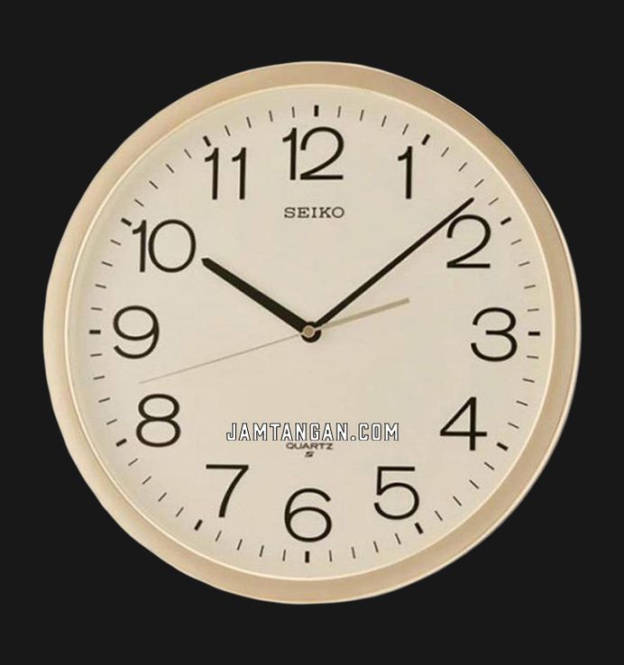 Jam Dinding Seiko QXA020A 36.1cm Gold Dial Round Case