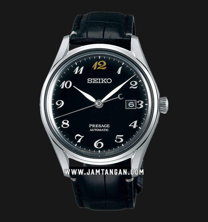 Seiko Presage SJE081J1 Craftmanship Series Urushi Lacquer Black Dial Black Leather Strap