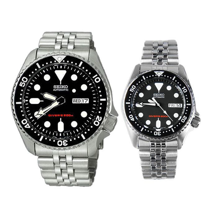 Seiko SKX007K2_SKX013K2 Automatic Divers 200M Couple Black Dial Stainless  Steel Strap