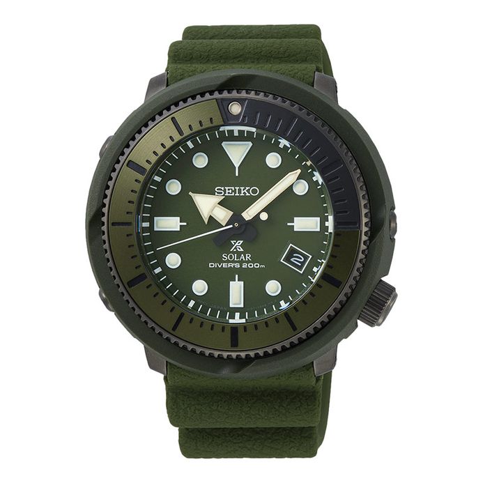 Seiko Prospex SNE561 SNE561P1 Solar Divers 200M Green Dial Green