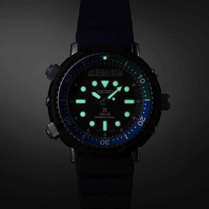 Seiko Prospex SNJ039P1 Arnie Solar Tropical Lagoon Special Edition Hybrid Diver’s Silicone Strap