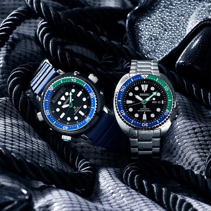 Seiko Prospex SNJ039P1 Arnie Solar Tropical Lagoon Special Edition Hybrid Diver’s Silicone Strap