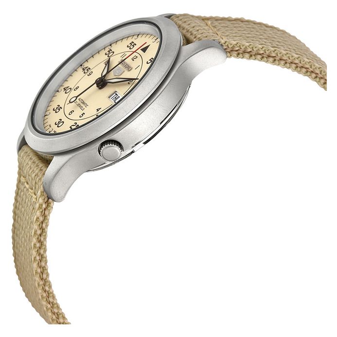 Seiko SNK803 SNK803K2 Automatic 21 Jewels Beige Military Nylon