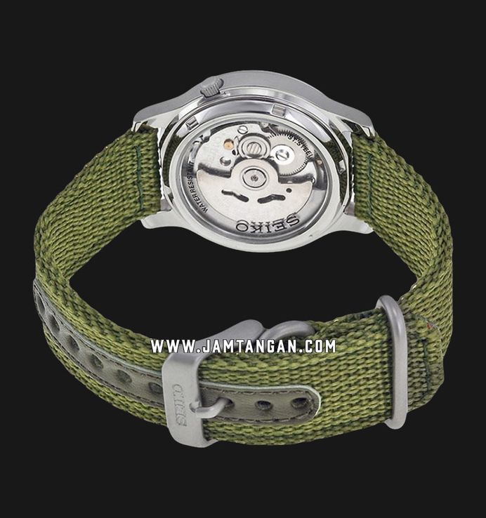 Seiko 5 snk805k2 automatic 21 jewels green military nylon strap hotsell