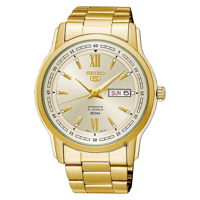 Seiko Sports SNKP20 SNKP20K1 Automatic Light Gold Dial Gold