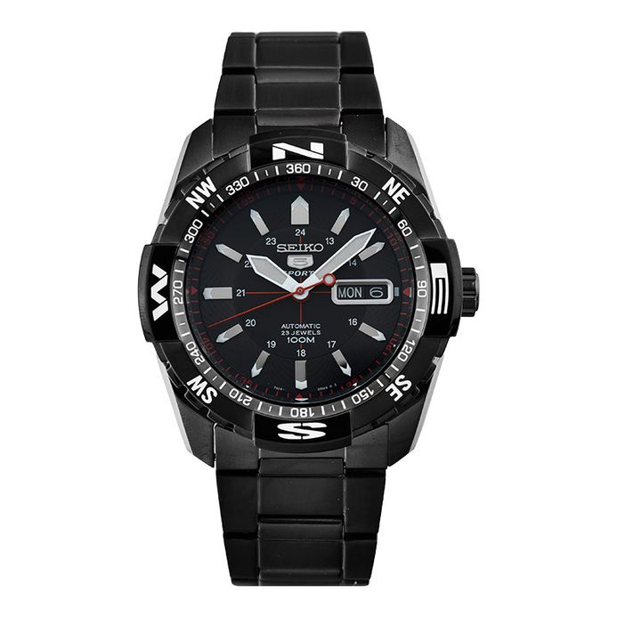 Seiko Sports SNZJ11 SNZJ11K1 Automatic Black Dial Black