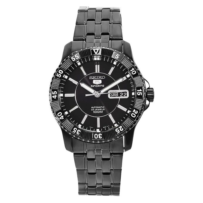 Seiko Sports SNZJ29 SNZJ29K1 Automatic Black Dial Black