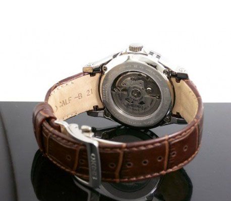 Seiko Premier SPB011 SPB011J1 Automatic Brown Dial Brown Leather 