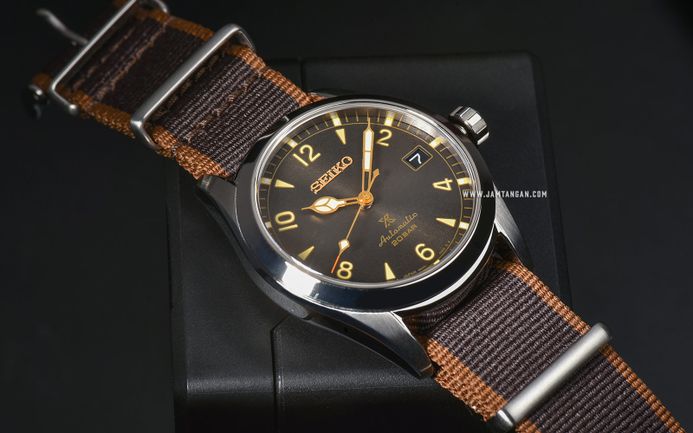 Seiko Prospex SPB211J1 Baby Alpinist Automatic Dark Brown Dial Brown Nylon Strap